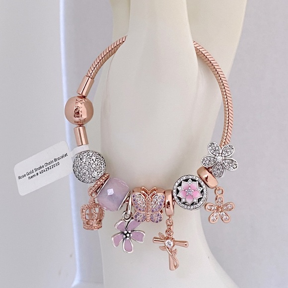 Linx Rose Gold Bracelet with Rose Gold Pink and Silver Religious